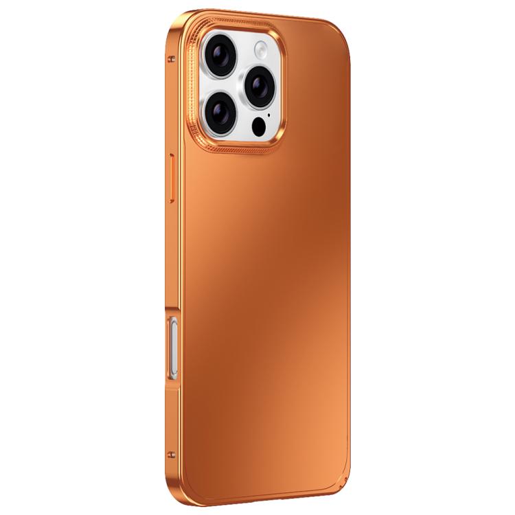 For iPhone 16 Pro Metal Frame Micro-frosted Back Panel Phone Case
