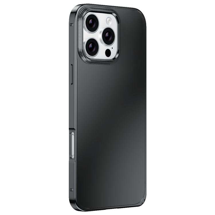 For iPhone 16 Pro Metal Frame Micro-frosted Back Panel Phone Case