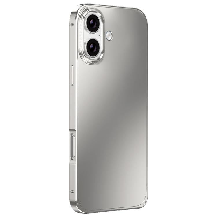 For iPhone 17 Metal Frame Micro-frosted Back Panel Phone Case