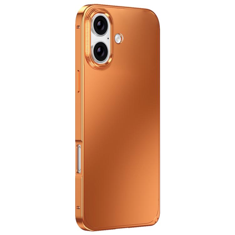 For iPhone 17 Metal Frame Micro-frosted Back Panel Phone Case
