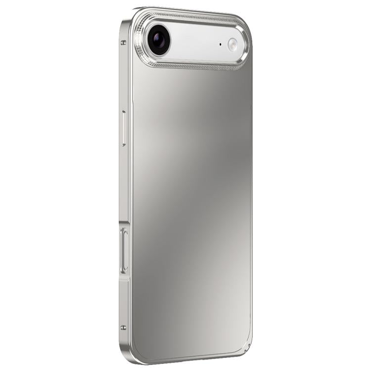 For iPhone Air Metal Frame Micro-frosted Back Panel Phone Case