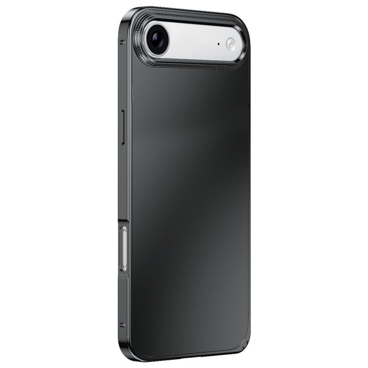 For iPhone Air Metal Frame Micro-frosted Back Panel Phone Case