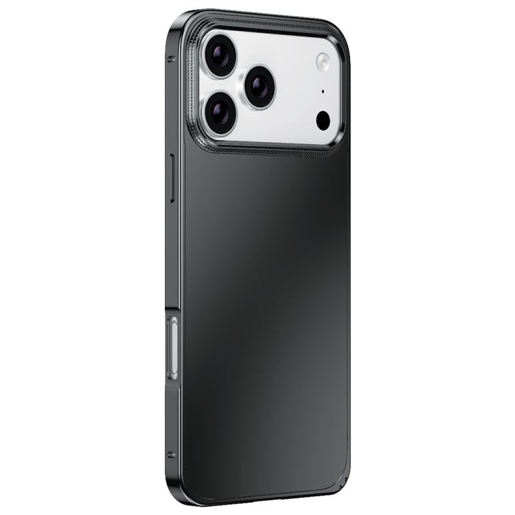 For iPhone 17 Pro Max Metal Frame Micro-frosted Back Panel Phone Case