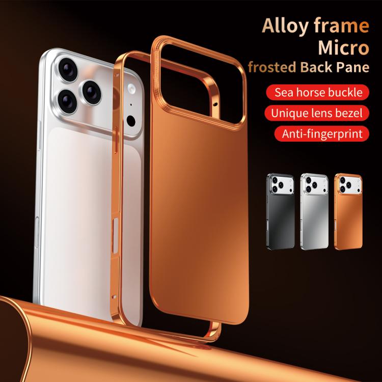 For iPhone 14 Pro Metal Frame Micro-frosted Back Panel Phone Case