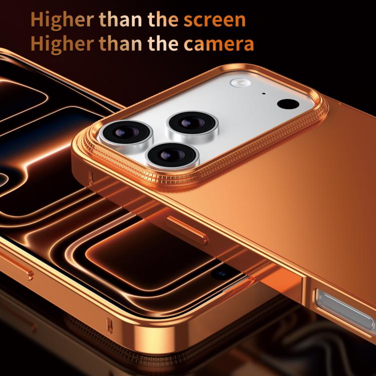 For iPhone 14 Pro Max Metal Frame Micro-frosted Back Panel Phone Case