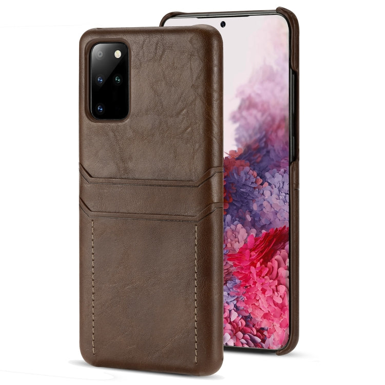 For Samsung Galaxy S20+ Calf Texture PU + PC Protective Case with Card Slots