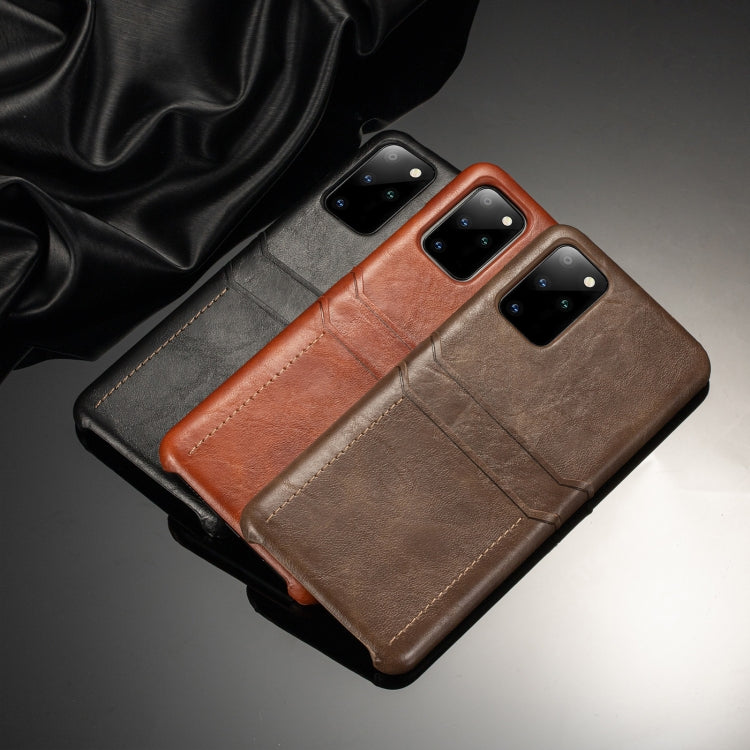 For Samsung Galaxy S20+ Calf Texture PU + PC Protective Case with Card Slots
