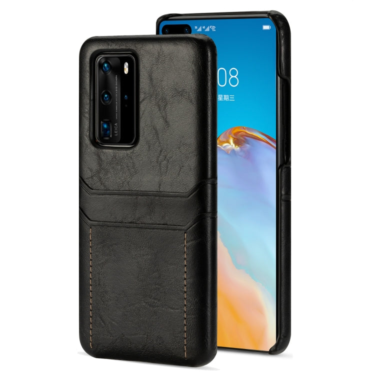 For Huawei P40 Pro Calf Texture PU + PC Protective Case with Card Slots