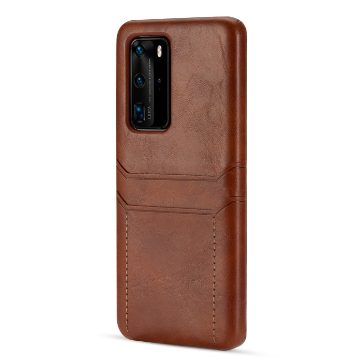 For Huawei P40 Pro Calf Texture PU + PC Protective Case with Card Slots