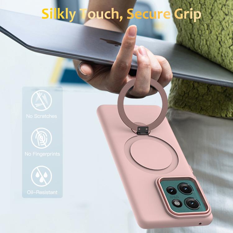 For Motorola Edge 50 Gen1.5 Pivot Ring Holder TPU Hybrid PC Phone Case