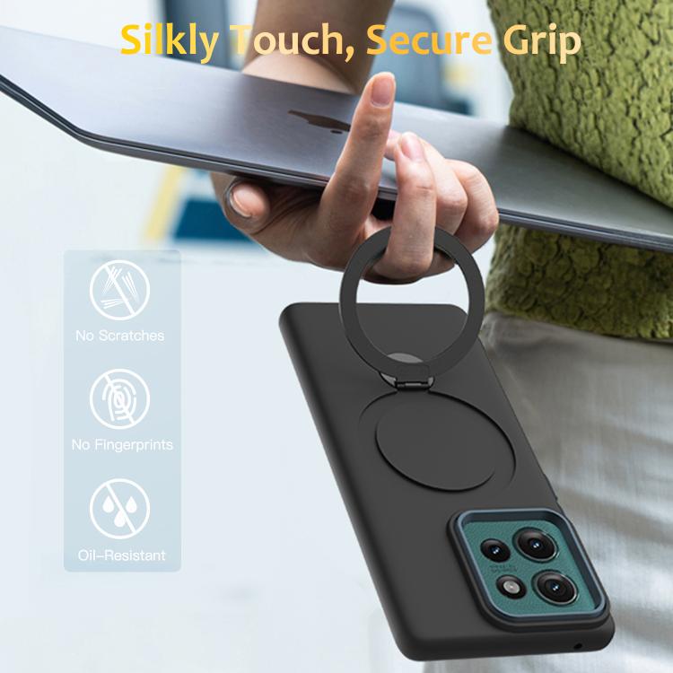 For Motorola Edge 50 Gen1.5 Pivot Ring Holder TPU Hybrid PC Phone Case