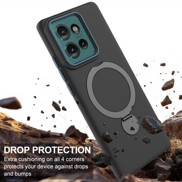 For Motorola Edge 50 Gen1.5 Pivot Ring Holder TPU Hybrid PC Phone Case