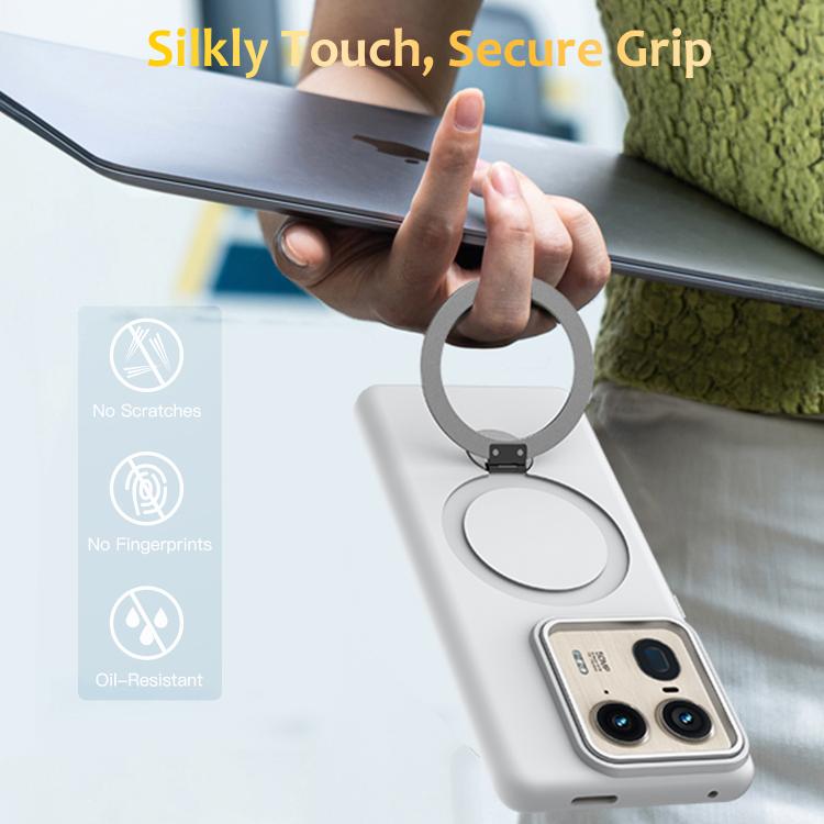 For Motorola Edge 50 Ultra / Moto X50 Ultra Gen1.5 Pivot Ring Holder TPU Hybrid PC Phone Case