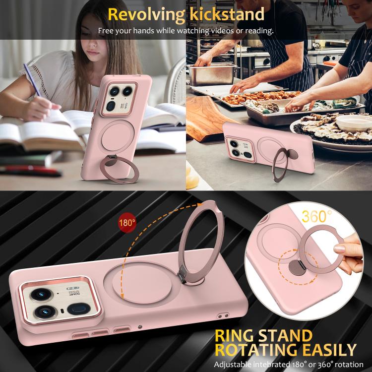 For Motorola Edge 50 Ultra / Moto X50 Ultra Gen1.5 Pivot Ring Holder TPU Hybrid PC Phone Case