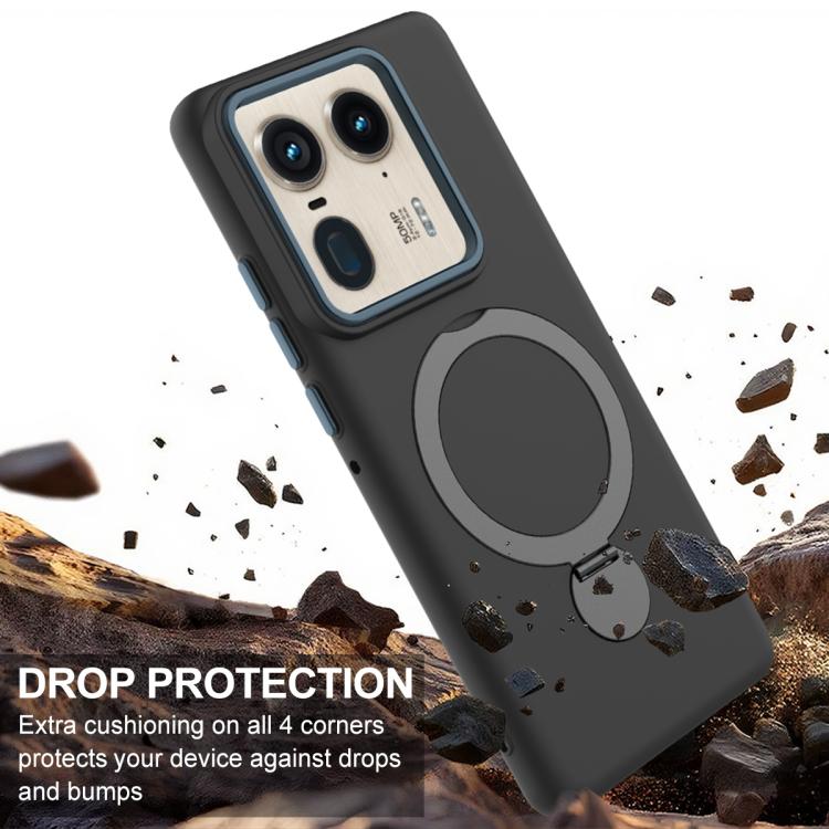 For Motorola Edge 50 Ultra / Moto X50 Ultra Gen1.5 Pivot Ring Holder TPU Hybrid PC Phone Case