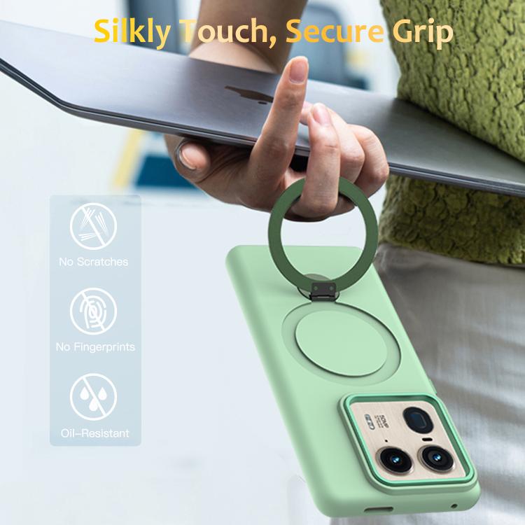 For Motorola Edge 50 Ultra / Moto X50 Ultra Gen1.5 Pivot Ring Holder TPU Hybrid PC Phone Case