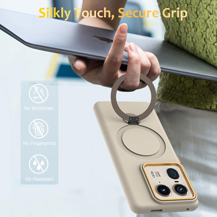 For Motorola Edge 50 Ultra / Moto X50 Ultra Gen1.5 Pivot Ring Holder TPU Hybrid PC Phone Case