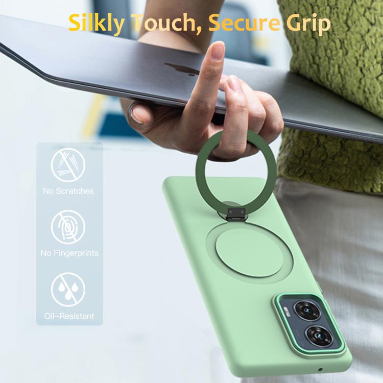 For Motorola Moto G35 Gen1.5 Pivot Ring Holder TPU Hybrid PC Phone Case