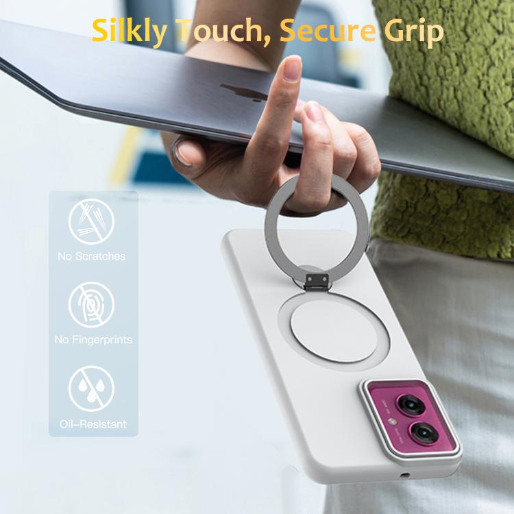 For Motorola Moto G55 Gen1.5 Pivot Ring Holder TPU Hybrid PC Phone Case