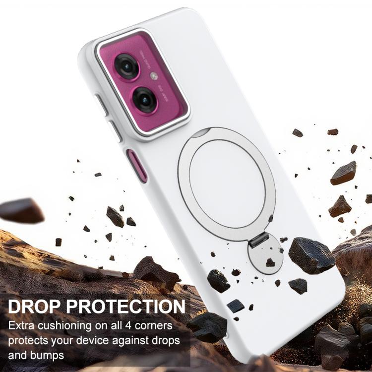For Motorola Moto G55 Gen1.5 Pivot Ring Holder TPU Hybrid PC Phone Case