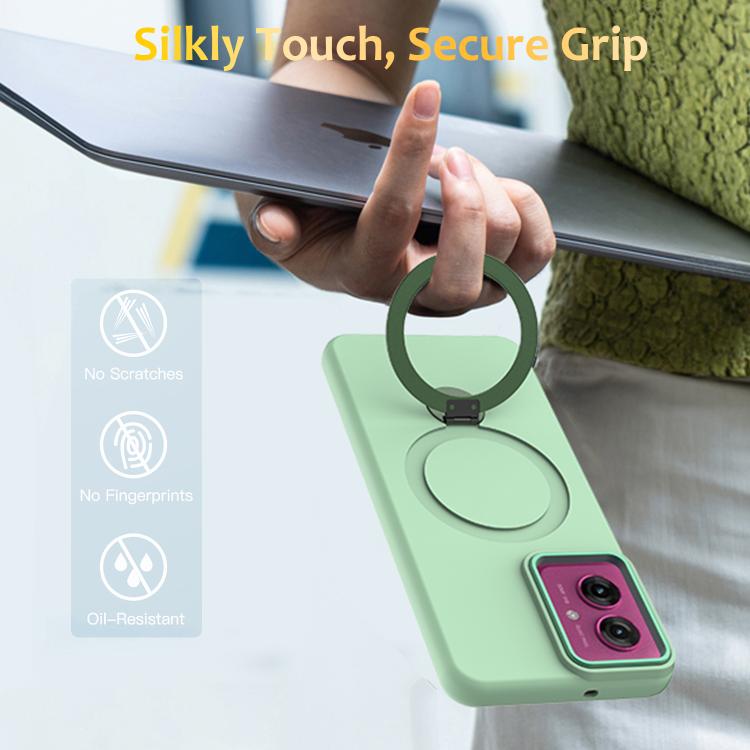 For Motorola Moto G55 Gen1.5 Pivot Ring Holder TPU Hybrid PC Phone Case