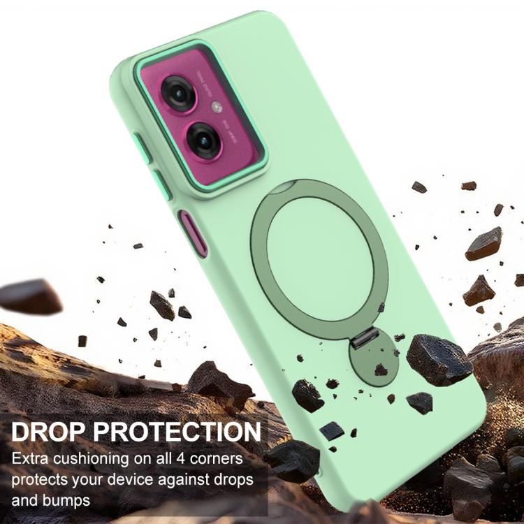 For Motorola Moto G55 Gen1.5 Pivot Ring Holder TPU Hybrid PC Phone Case