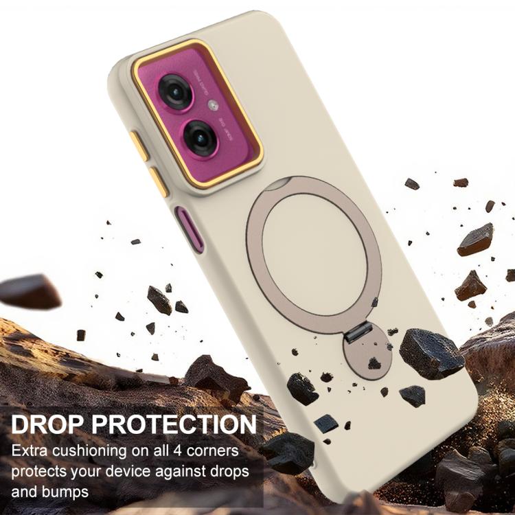 For Motorola Moto G55 Gen1.5 Pivot Ring Holder TPU Hybrid PC Phone Case