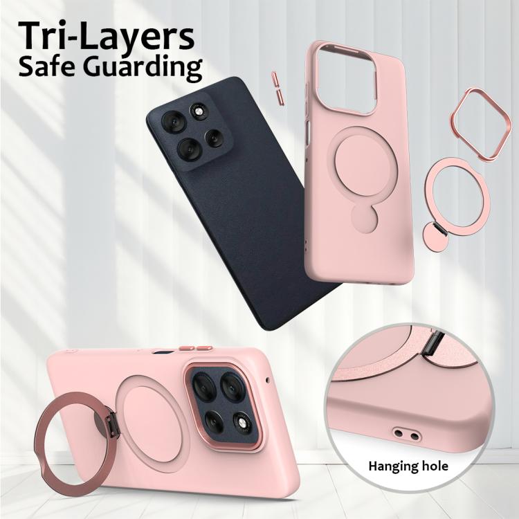 For Motorola Moto G56 Gen1.5 Pivot Ring Holder TPU Hybrid PC Phone Case