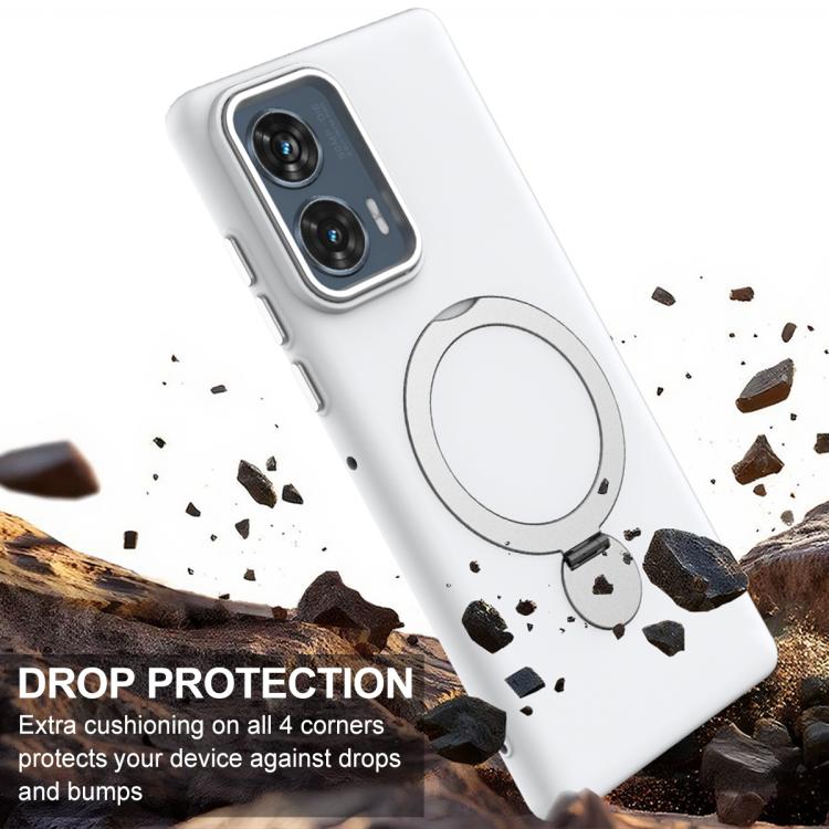 For Motorola Moto G85 / S50 Neo Gen1.5 Pivot Ring Holder TPU Hybrid PC Phone Case