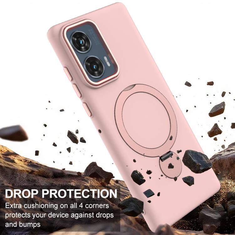 For Motorola Moto G85 / S50 Neo Gen1.5 Pivot Ring Holder TPU Hybrid PC Phone Case