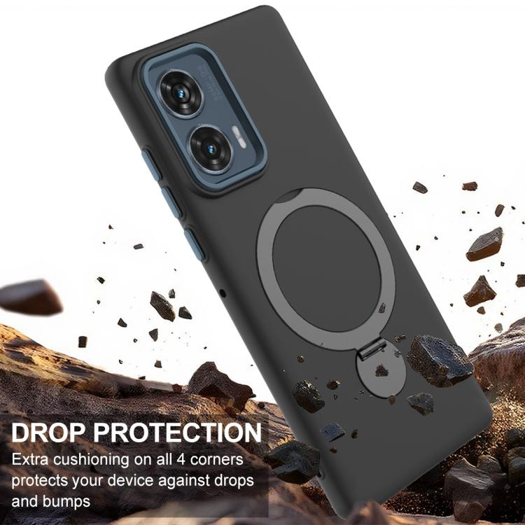 For Motorola Moto G85 / S50 Neo Gen1.5 Pivot Ring Holder TPU Hybrid PC Phone Case