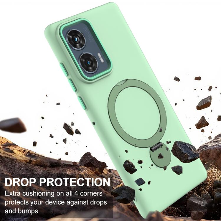 For Motorola Moto G85 / S50 Neo Gen1.5 Pivot Ring Holder TPU Hybrid PC Phone Case