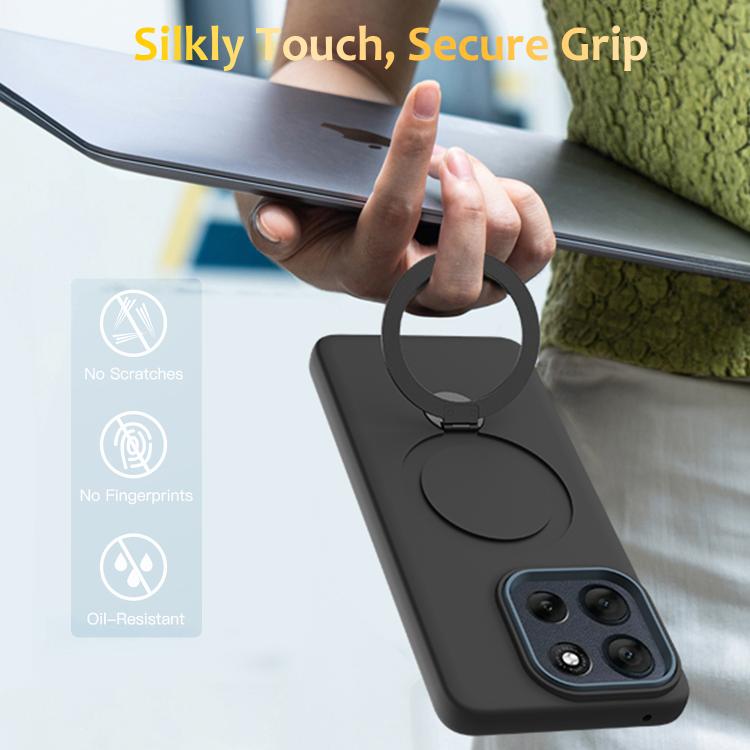 For Motorola Moto G86 Power Gen1.5 Pivot Ring Holder TPU Hybrid PC Phone Case