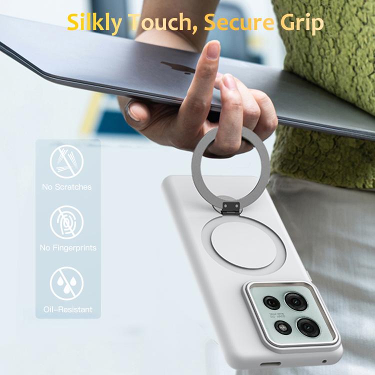 For Motorola Moto G75 5G Gen1.5 Pivot Ring Holder TPU Hybrid PC Phone Case