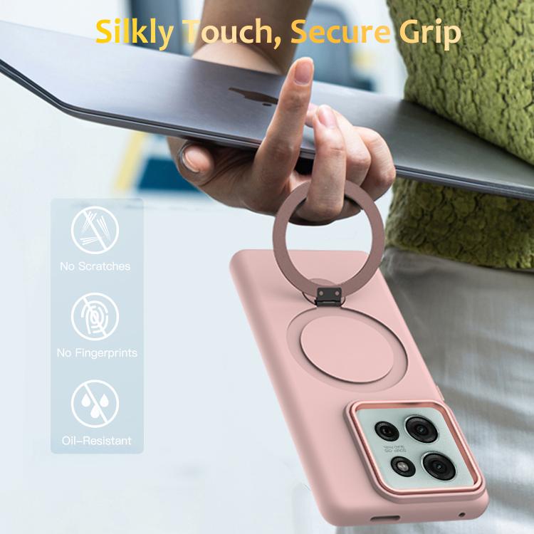 For Motorola Moto G75 5G Gen1.5 Pivot Ring Holder TPU Hybrid PC Phone Case