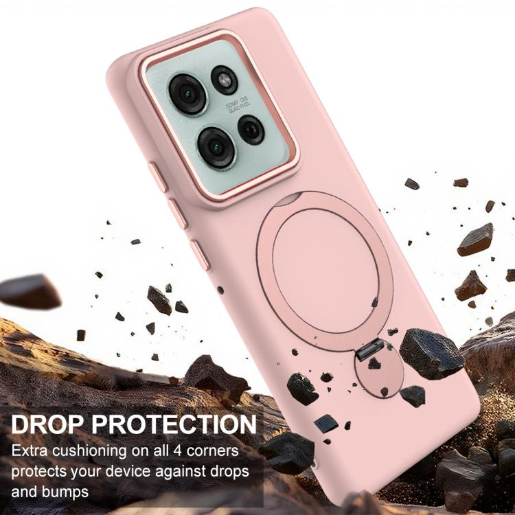 For Motorola Moto G75 5G Gen1.5 Pivot Ring Holder TPU Hybrid PC Phone Case