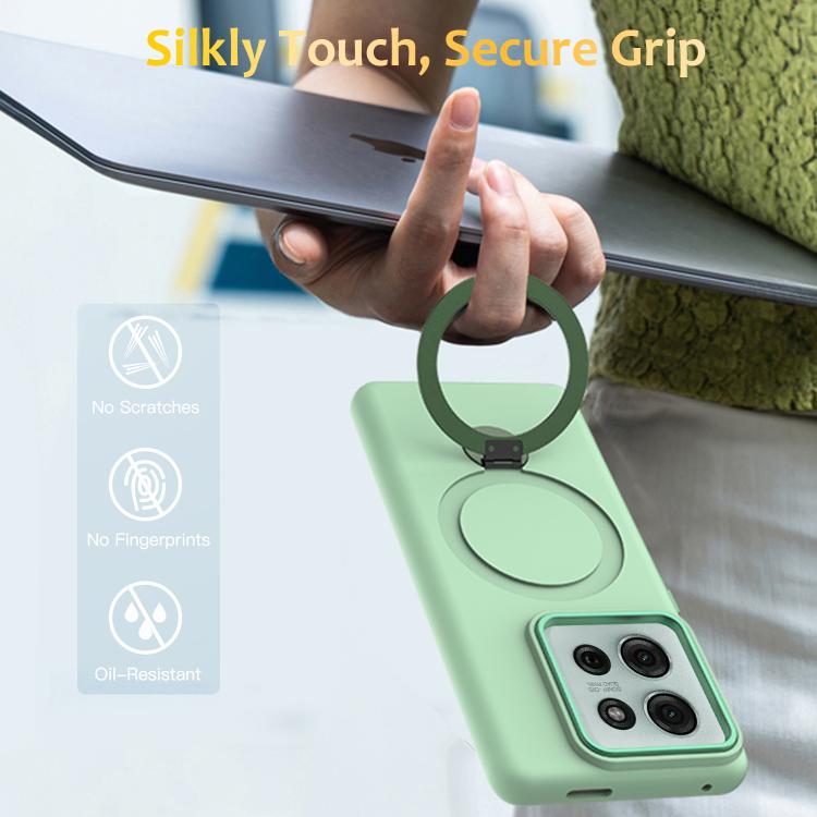 For Motorola Moto G75 5G Gen1.5 Pivot Ring Holder TPU Hybrid PC Phone Case