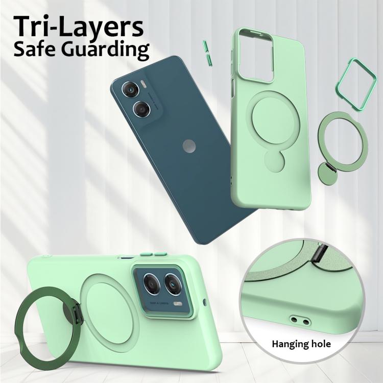 For Motorola Moto G06 / G06 Power 4G Gen1.5 Pivot Ring Holder TPU Hybrid PC Phone Case