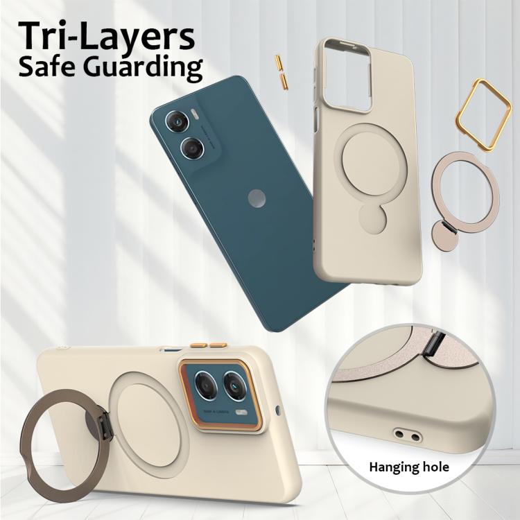 For Motorola Moto G06 / G06 Power 4G Gen1.5 Pivot Ring Holder TPU Hybrid PC Phone Case