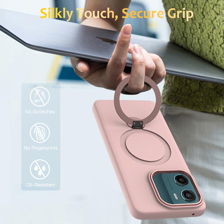 For Motorola Moto G05 / E15 4G Gen1.5 Pivot Ring Holder TPU Hybrid PC Phone Case