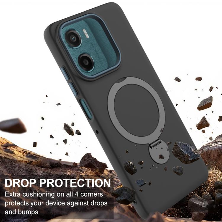 For Motorola Moto G05 / E15 4G Gen1.5 Pivot Ring Holder TPU Hybrid PC Phone Case
