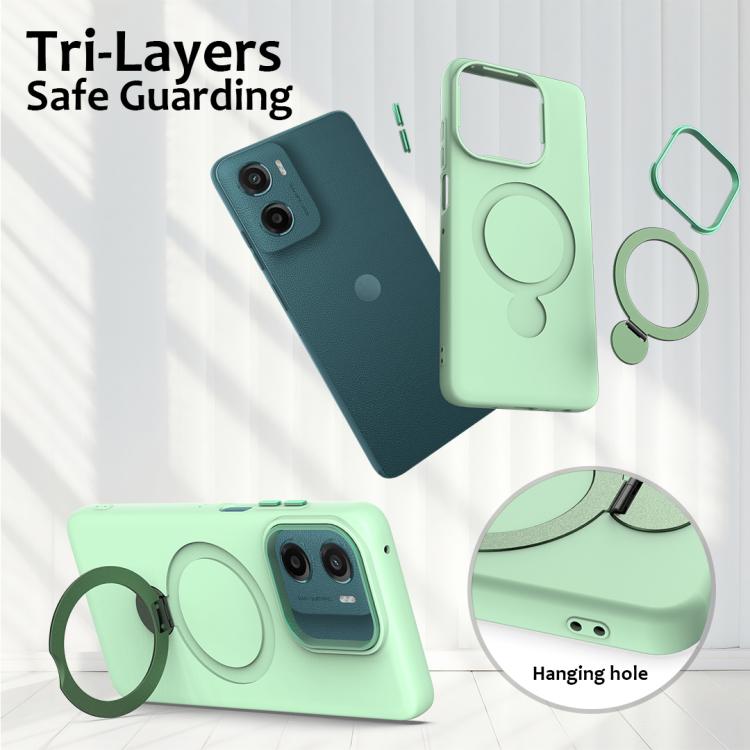 For Motorola Moto G05 / E15 4G Gen1.5 Pivot Ring Holder TPU Hybrid PC Phone Case
