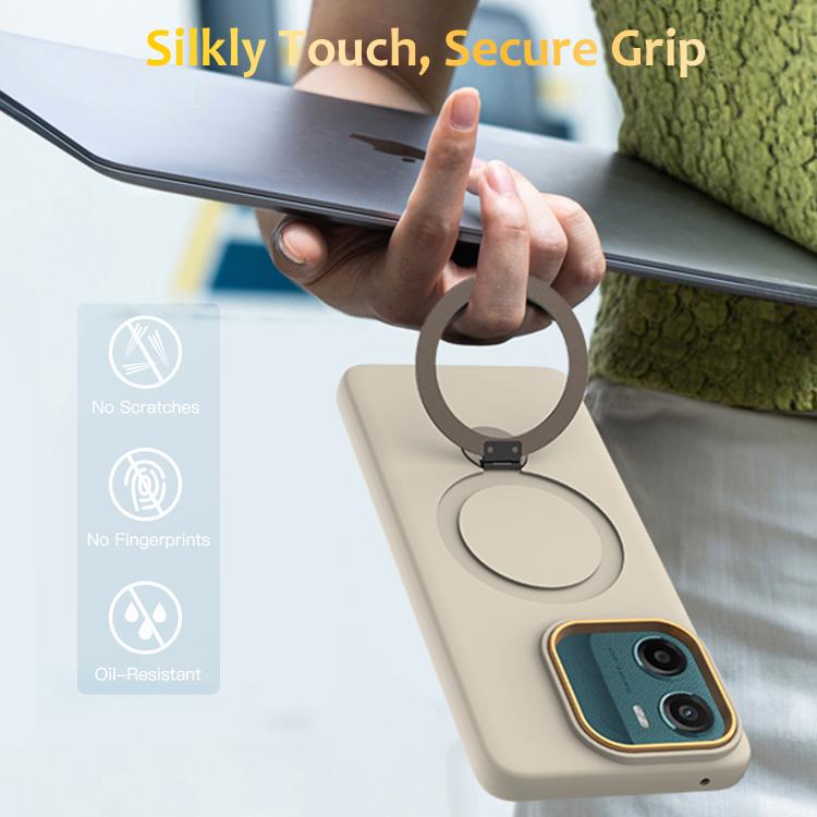 For Motorola Moto G05 / E15 4G Gen1.5 Pivot Ring Holder TPU Hybrid PC Phone Case