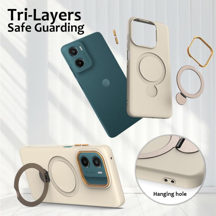 For Motorola Moto G05 / E15 4G Gen1.5 Pivot Ring Holder TPU Hybrid PC Phone Case