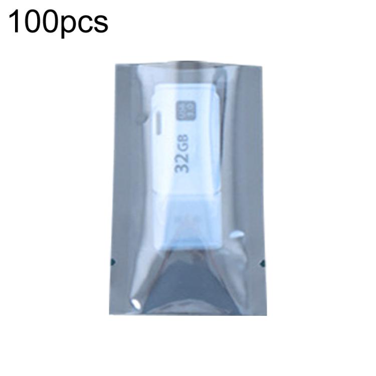100pcs / Pack 5x8cm 15-wire Anti-static Shielding Open-Top Bag Hard Disk Insulation Bag - Grey