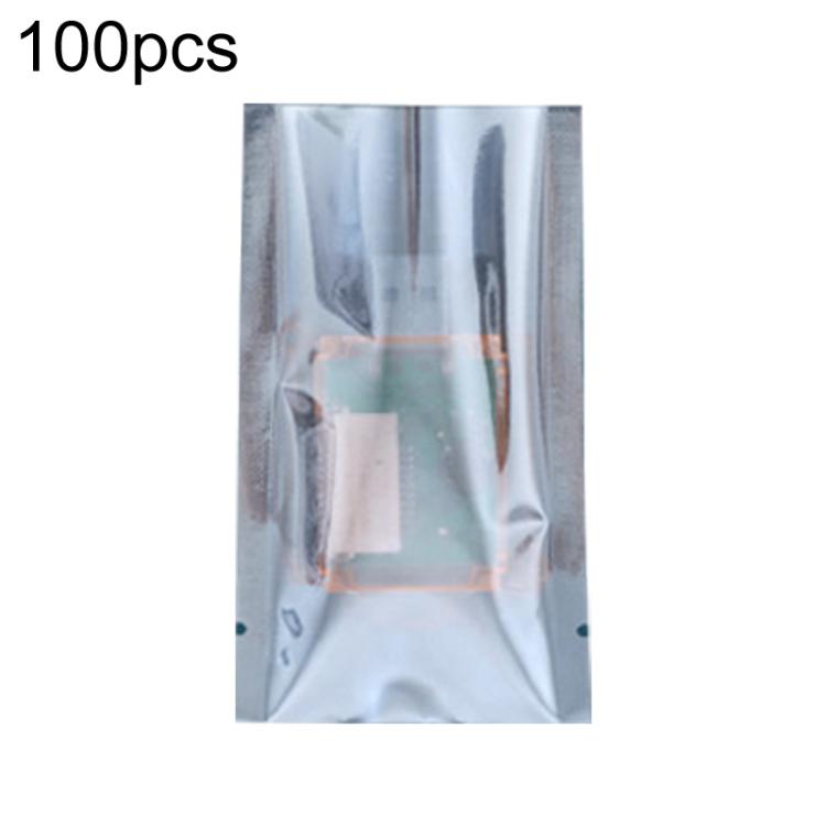 100pcs / Pack 6x10cm 15-wire Anti-static Shielding Open-Top Bag Hard Disk Insulation Bag - Grey