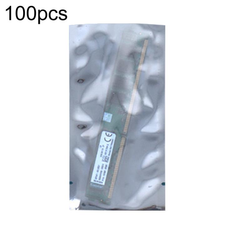 100pcs / Pack 7x14cm 15-wire Anti-static Shielding Open-Top Bag Hard Disk Insulation Bag - Grey