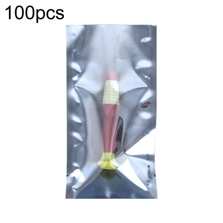 100pcs / Pack 8x15cm 15-wire Anti-static Shielding Open-Top Bag Hard Disk Insulation Bag - Grey