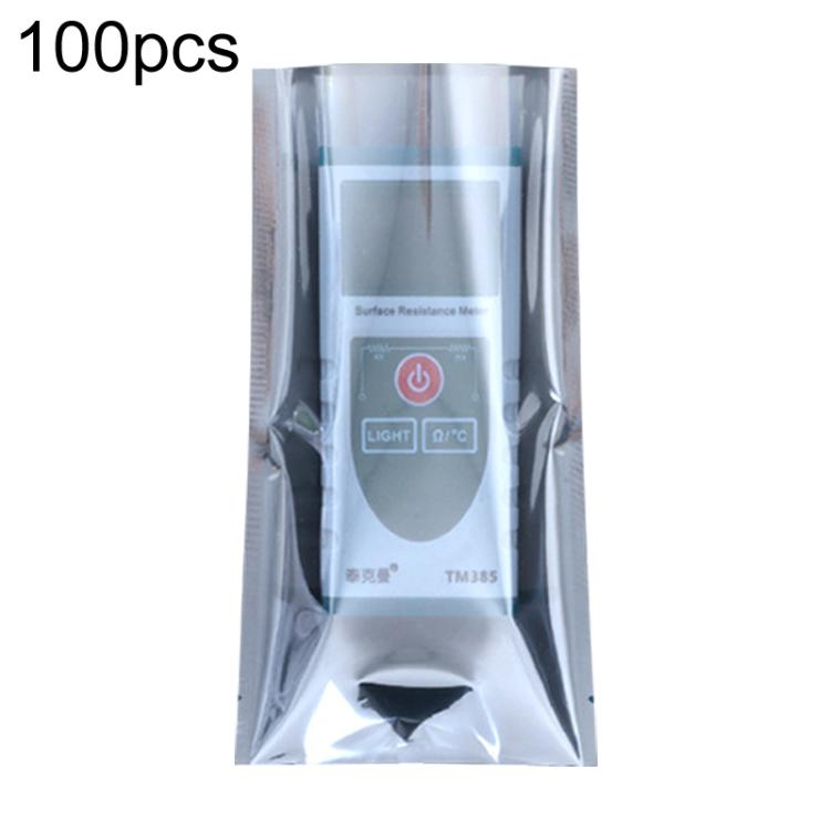 100pcs / Pack 10x20cm 15-wire Anti-static Shielding Open-Top Bag Hard Disk Insulation Bag - Grey