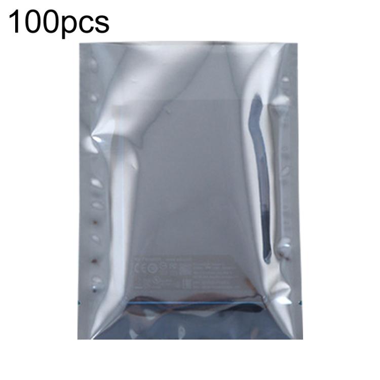 100pcs / Pack 12x16cm 15-wire Anti-static Shielding Open-Top Bag Hard Disk Insulation Bag - Grey